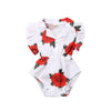 Pudcoco Summer Newborn Baby Girl Clothes Rose Print Ruffle Romper Jumpsuit One-Piece Outfit Sunsuit Clothes