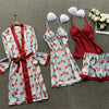 4Pcs Sets Robes Dot Kimono