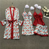 4Pcs Sets Robes Dot Kimono