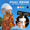 Dual Straw Separate Drink Bottle