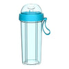 Dual Straw Separate Drink Bottle