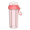 Dual Straw Separate Drink Bottle