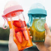 Dual Straw Separate Drink Bottle